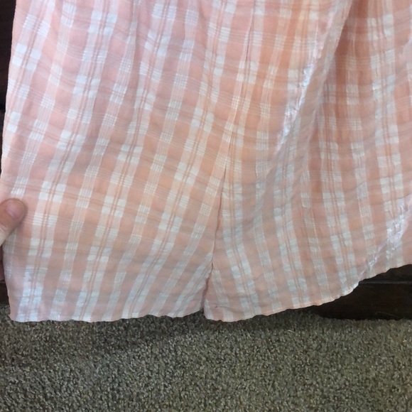 TOPSHOP PUFF SLEEVE PLAIDED ROMPER - Picture 5 of 5